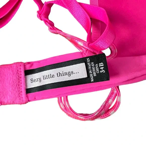 NWT Victoria's Secret Hot Pink Push Up Bra - Picture 8 of 10